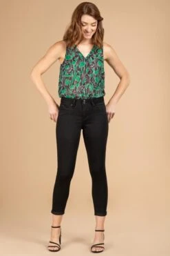 Women's WannaBettaButt 2-Button Cuffed Jean -Wana Fashion Shop 1001912 591 4