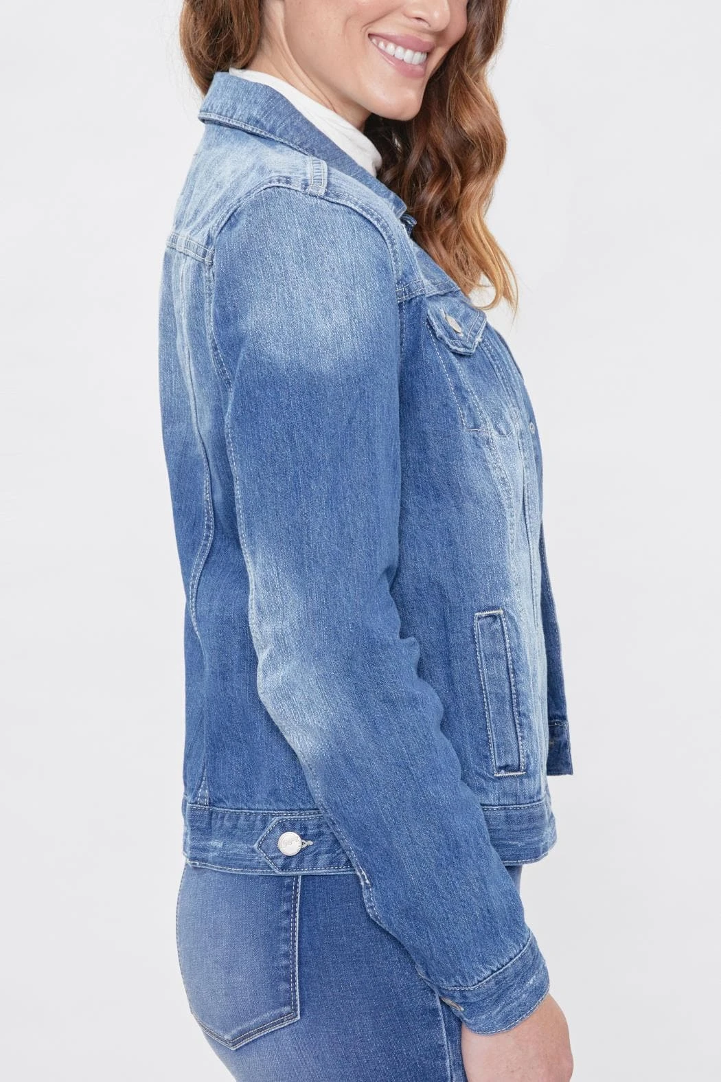 Women's Distressed Denim Jacket 4 Women's Distressed Denim Jacket - Image 2