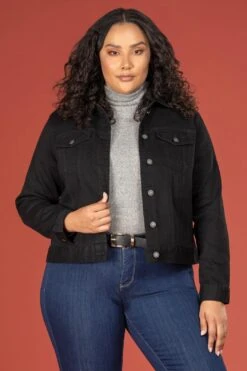 Women's Plus Size Cropped Denim Jacket 25 Women's Plus Size Cropped Denim Jacket -Wana Fashion Shop 1003682 591 2 ab370811 5224 4bce 95ab 67dcc3403c40