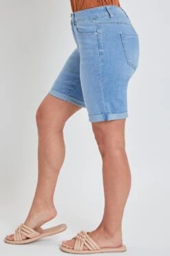 Women's Petite Tummy Control Rolled Cuff Bermuda Denim -Wana Fashion Shop 1003738 456 2 8c09f74a d551 44cf bb28 c9b17e5b7aa4