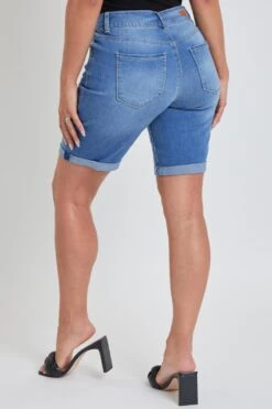 Women's Petite Tummy Control Rolled Cuff Bermuda Denim -Wana Fashion Shop 1003738 459 3 421505bb befd 403f 90d0 1979df893c76