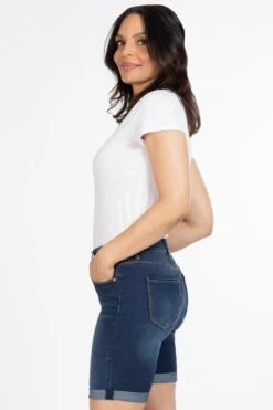 Women's Petite Tummy Control Rolled Cuff Bermuda Denim -Wana Fashion Shop 1003738 484 0 347fb69d 8c16 45ef 85e2 a039523bc4c1