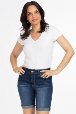 Women's Petite Tummy Control Rolled Cuff Bermuda Denim -Wana Fashion Shop 1003738 484 1 796eb72c 37e1 4594 903c 44e0c65b9085