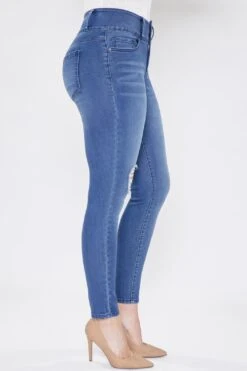 Women's 3 Button Signature Slim Stretch High Rise Skinny Jeans -Wana Fashion Shop 1003833 478 1