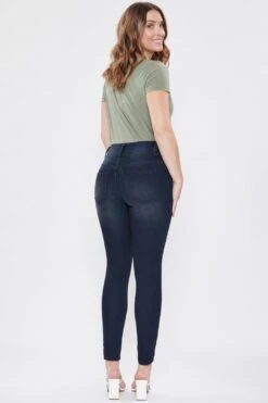 Women's 3 Button Signature Slim Stretch High Rise Skinny Jeans -Wana Fashion Shop 1003833 480 3