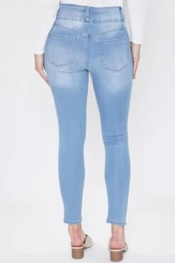 Women's 3 Button Signature Slim Stretch High Rise Skinny Jeans -Wana Fashion Shop 1003833 491 2