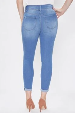 Women's Tummy Control 2 Button Rolled Cuff Jean -Wana Fashion Shop 1003834 508 3