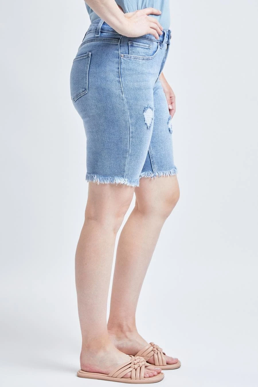 Women's Vintage Dream Bermuda Shorts With Frayed Hem 10 Women's Vintage Dream Bermuda Shorts With Frayed Hem - Image 8