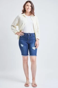 Women's Vintage Dream Bermuda Shorts With Frayed Hem 35 Women's Vintage Dream Bermuda Shorts With Frayed Hem -Wana Fashion Shop 1008918 072 0 ebded841 ee94 47df bdc4 2727d734af33