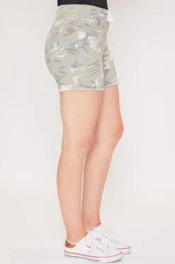 Women's High Rise Frayed Hem Jogger Shorts -Wana Fashion Shop 1008923 255 1