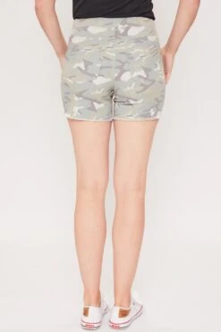 Women's High Rise Frayed Hem Jogger Shorts -Wana Fashion Shop 1008923 255 2