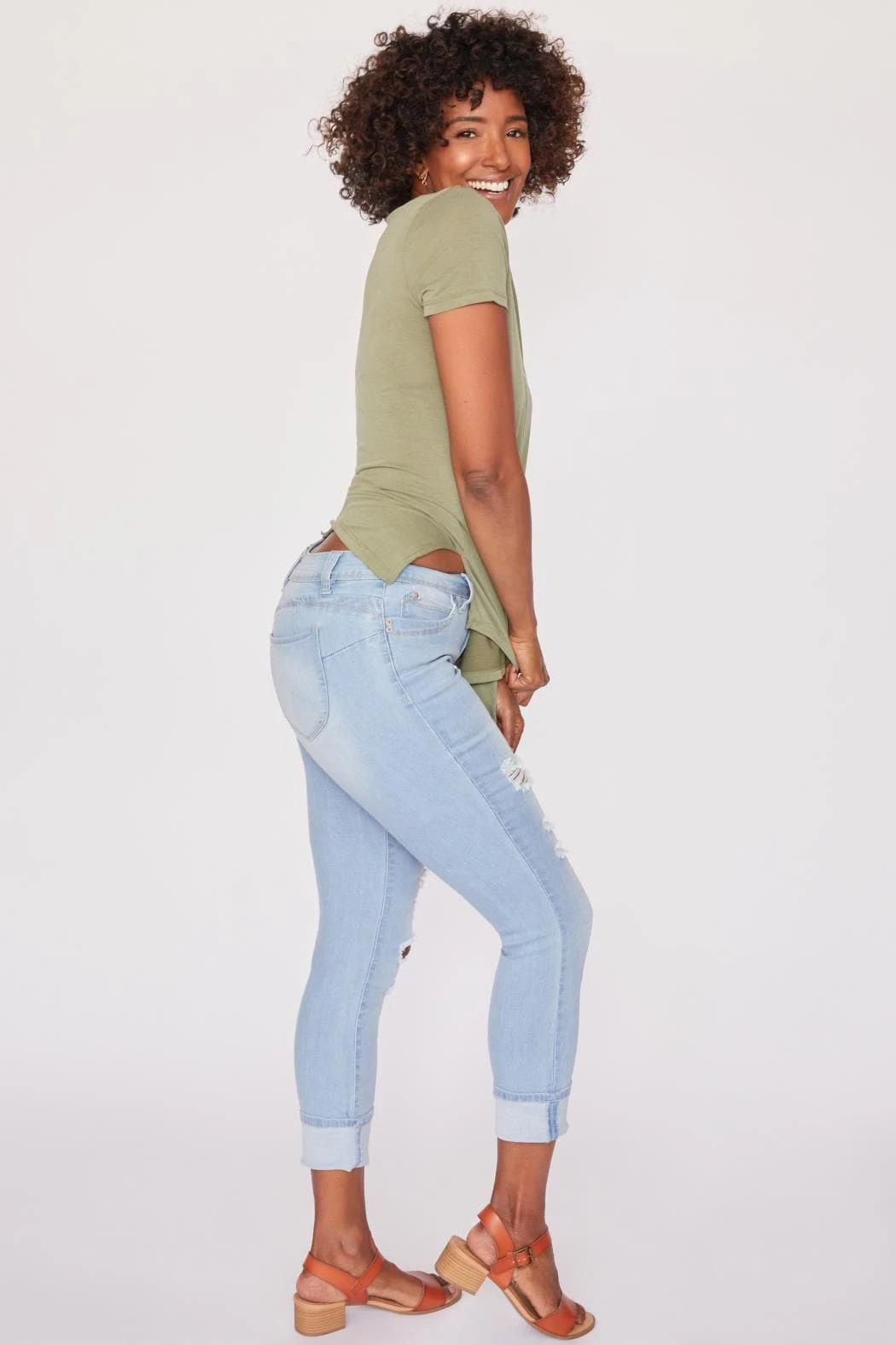 Women's Sustainable WannaBettaButt Mega Cuff Ankle Jeans 13 Women's Sustainable WannaBettaButt Mega Cuff Ankle Jeans - Image 11