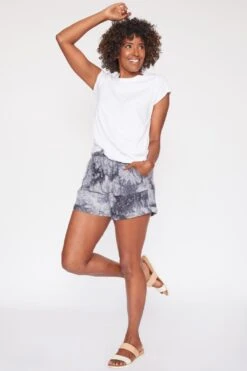 Women's Linen Lounge Shorts With Elastic Waistband -Wana Fashion Shop 1008957 010 3