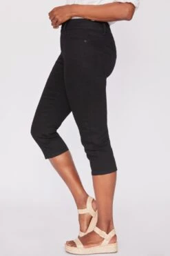 Women's Essential High Rise 2-Button Slim Stretch Capri -Wana Fashion Shop 1008959 591 3