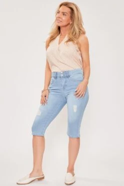 Women's Petite 2 Button Capri 14 Women's Petite 2 Button Capri -Wana Fashion Shop 1008967 068 1