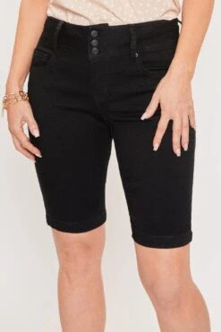 Women's Petite 3 Button Clean Hem Bermuda -Wana Fashion Shop 1008968 591 2 9da79766 b3bd 4513 b01e a2e0b998c76b