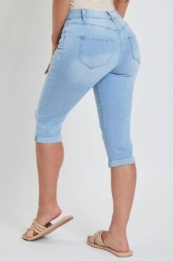 Women's Petite 1 Button Double Cuff Capri -Wana Fashion Shop 1008978 507 3