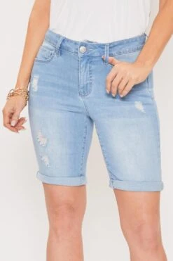 Women's Essential 1 Button Double Cuff Bermuda -Wana Fashion Shop 1008979 456 3