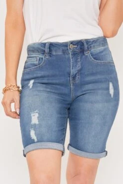 Women's Essential 1 Button Double Cuff Bermuda -Wana Fashion Shop 1008979 457 2