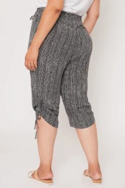 Women's Plus Size Linen Elastic Waist Capri With Side Ruched Hem Deal -Wana Fashion Shop 1008986 649 3 03f3f6f0 a80b 4033 b3d2 4ee227d39250