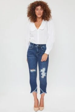 Women's Petite Vintage High Rise Tulip Ankle Jeans