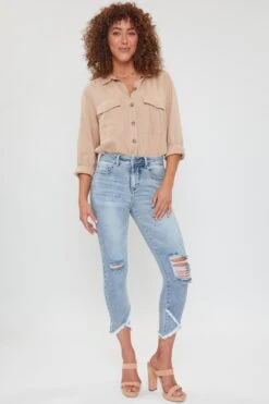 Women's Petite Vintage High Rise Tulip Ankle Jeans -Wana Fashion Shop 1008997 476 2 14d8e3cc 3f88 4ae8 ae90 8f4ebe522667