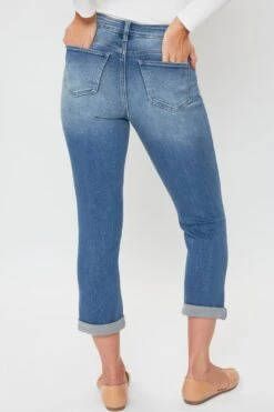 Women's Petite High Rise Vintage Slim Straight Cuff Jean -Wana Fashion Shop 1009008 459 2 ae710c19 b832 4c4a 94bf cf8a62f4829d