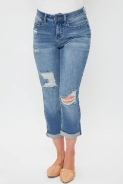 Women's Petite High Rise Vintage Slim Straight Cuff Jean -Wana Fashion Shop 1009008 459 3 f25cef3e a4df 4e64 9b6b 5393aa71295b