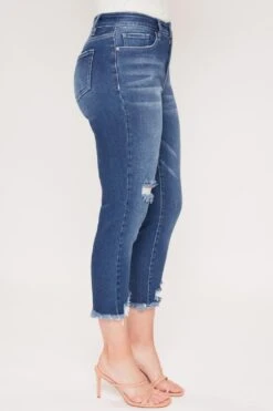 Women's High Rise Vintage Straight Fray Hem Jean -Wana Fashion Shop 1009011 477 1 fd966918 f724 4823 84f0 a25b1f3ce93a