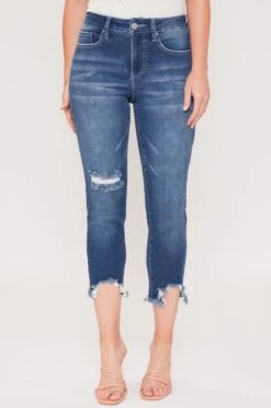 Women's High Rise Vintage Straight Fray Hem Jean -Wana Fashion Shop 1009011 477 3 43a51cec 1358 4d52 8082 dfcbac3ab8d2