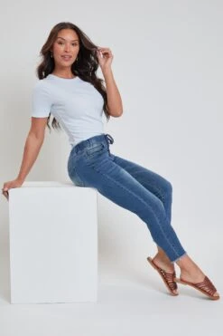 Women's Petite High Rise Denim Ankle Jogger -Wana Fashion Shop 1009027 489 0 e80e2833 db2a 4a80 baf6 5eaf28435777