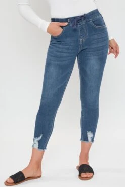 Women's Petite High Rise Denim Ankle Jogger -Wana Fashion Shop 1009027 684 3 5a642b63 da40 4f42 90bb 387b95a2aca1