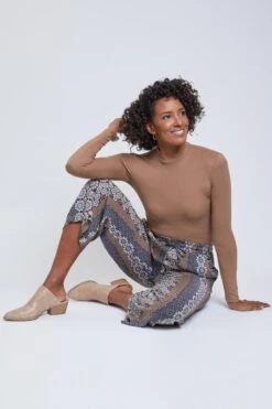 Women's Drawstring Wide Straight Pant With Tie -Wana Fashion Shop 1009043 687 0