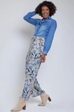 Women's Drawstring Wide Straight Pant With Tie -Wana Fashion Shop 1009043 689 3