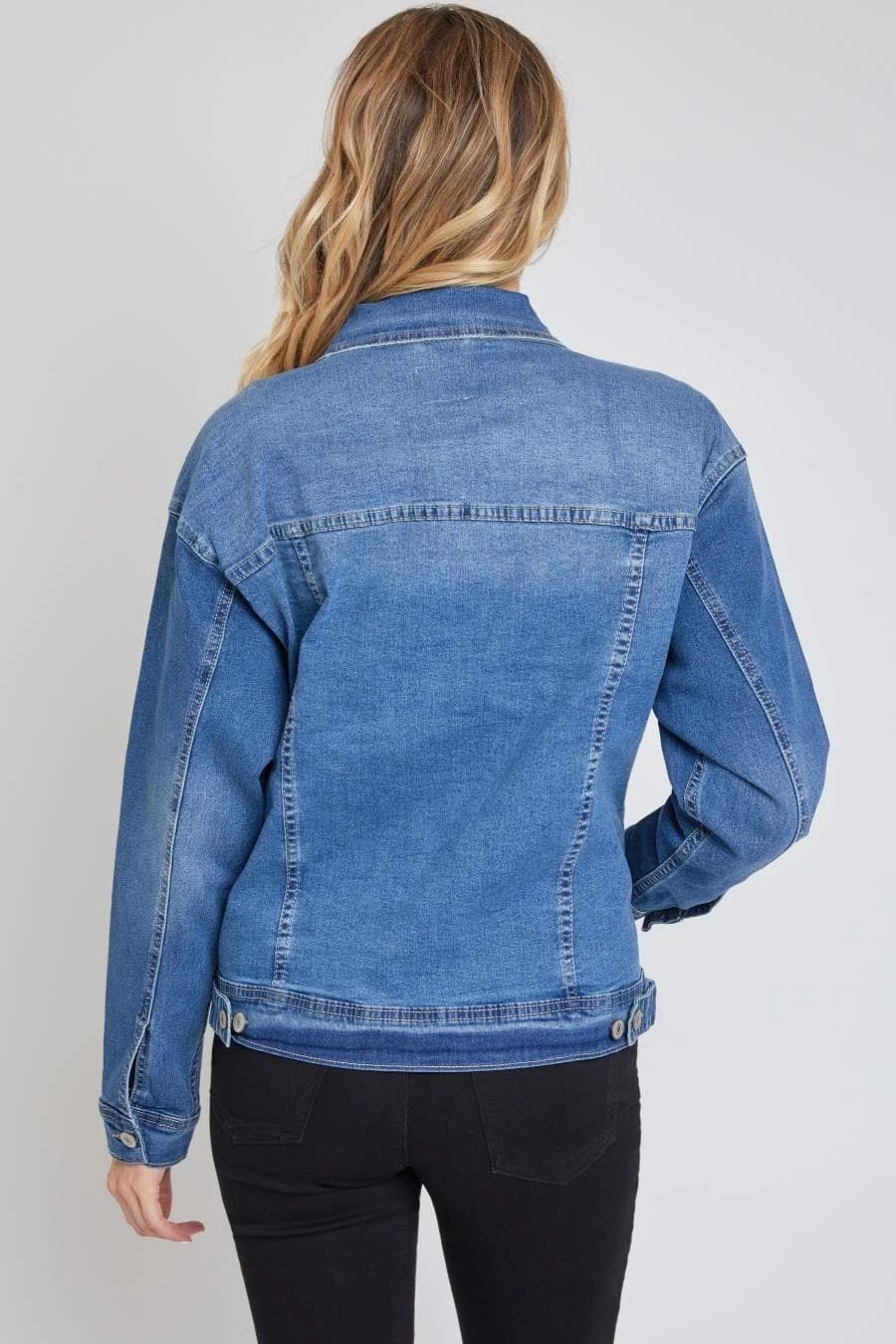 Women's Drop Shoulder Boyfriend Denim Jacket 4 Women's Drop Shoulder Boyfriend Denim Jacket - Image 2