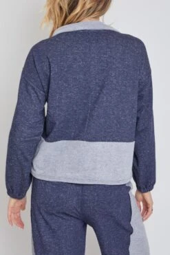 Women's Half Zip Pull Over Sweater With Drawstring Waist -Wana Fashion Shop 1009051 678 2