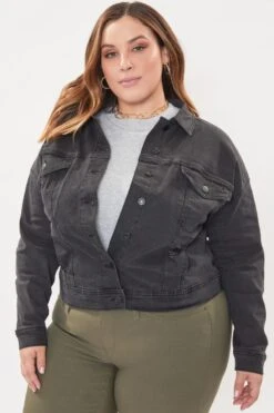 Women's Plus Size Drop Shoulder Boyfriend Denim Jacket -Wana Fashion Shop 1009052 126 3 67c72a0d 748e 4dc2 bc00 9ba5d2b9f2f9