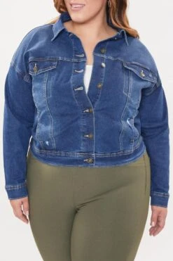 Women's Plus Size Drop Shoulder Boyfriend Denim Jacket -Wana Fashion Shop 1009052 486 1 e99a73f3 ccb6 41c8 affa bf5414e3c5c7
