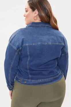 Women's Plus Size Drop Shoulder Boyfriend Denim Jacket -Wana Fashion Shop 1009052 486 3 a3425c85 91fe 4965 b833 2d8cc3af6f6f