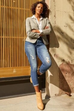 Women's WannaBettaButt Cuff Ankle Jean -Wana Fashion Shop 1009055 476 0