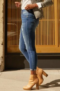 Women's WannaBettaButt Cuff Ankle Jean -Wana Fashion Shop 1009055 476 2