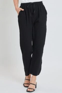 Women's Double Gauze Relaxed Fit Cropped Pant With Frayed Hem Deal -Wana Fashion Shop 1009065 001 1