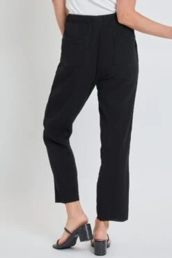 Women's Double Gauze Relaxed Fit Cropped Pant With Frayed Hem Deal -Wana Fashion Shop 1009065 001 3