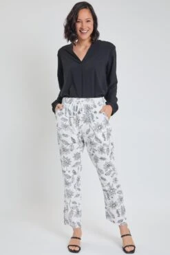 Women's Double Gauze Relaxed Fit Cropped Pant With Frayed Hem Deal -Wana Fashion Shop 1009065 461 0