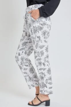 Women's Double Gauze Relaxed Fit Cropped Pant With Frayed Hem Deal -Wana Fashion Shop 1009065 461 2