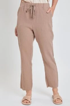 Women's Double Gauze Relaxed Fit Cropped Pant With Frayed Hem Deal -Wana Fashion Shop 1009065 628 1