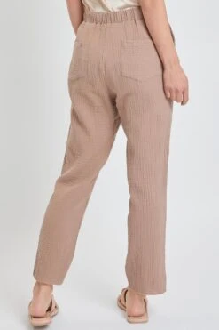 Women's Double Gauze Relaxed Fit Cropped Pant With Frayed Hem Deal -Wana Fashion Shop 1009065 628 3