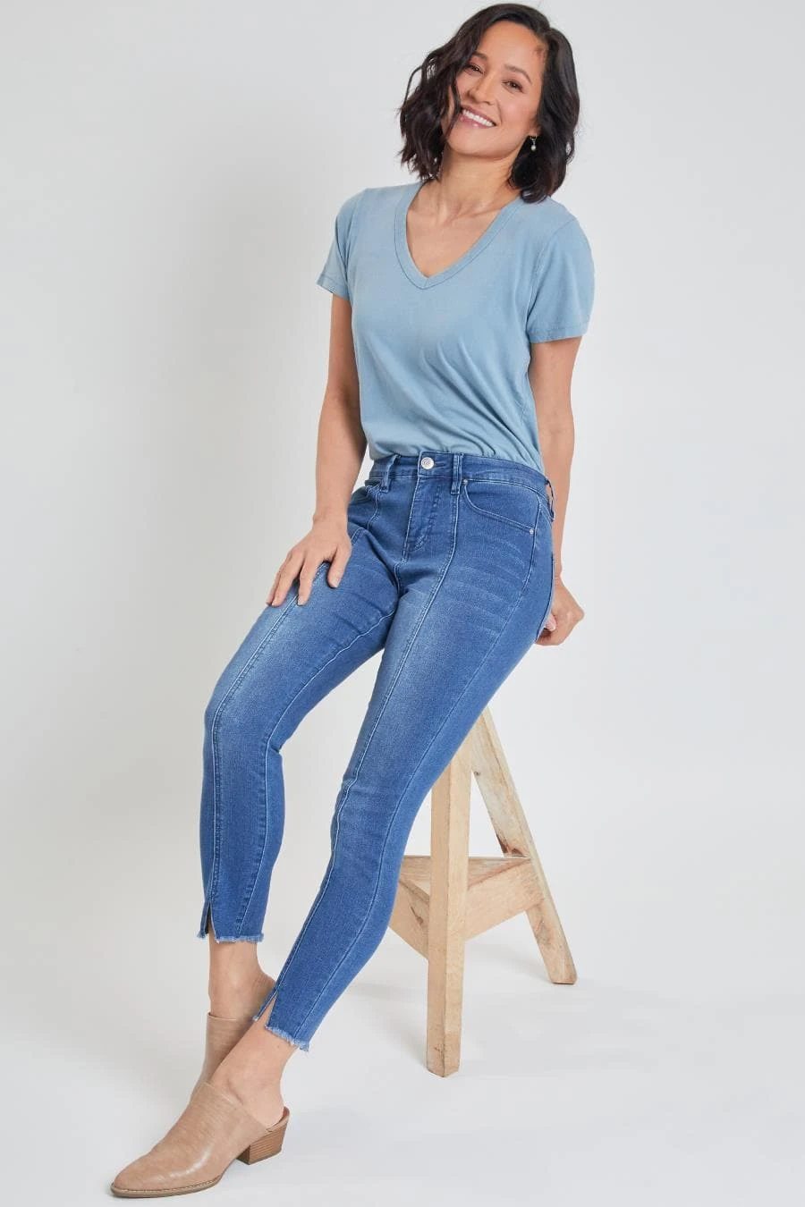 Women's High Rise Skinny Jean With Front Seam And Slit Detail Lifestyle Collection 14 Women's High Rise Skinny Jean With Front Seam And Slit Detail Lifestyle Collection - Image 12