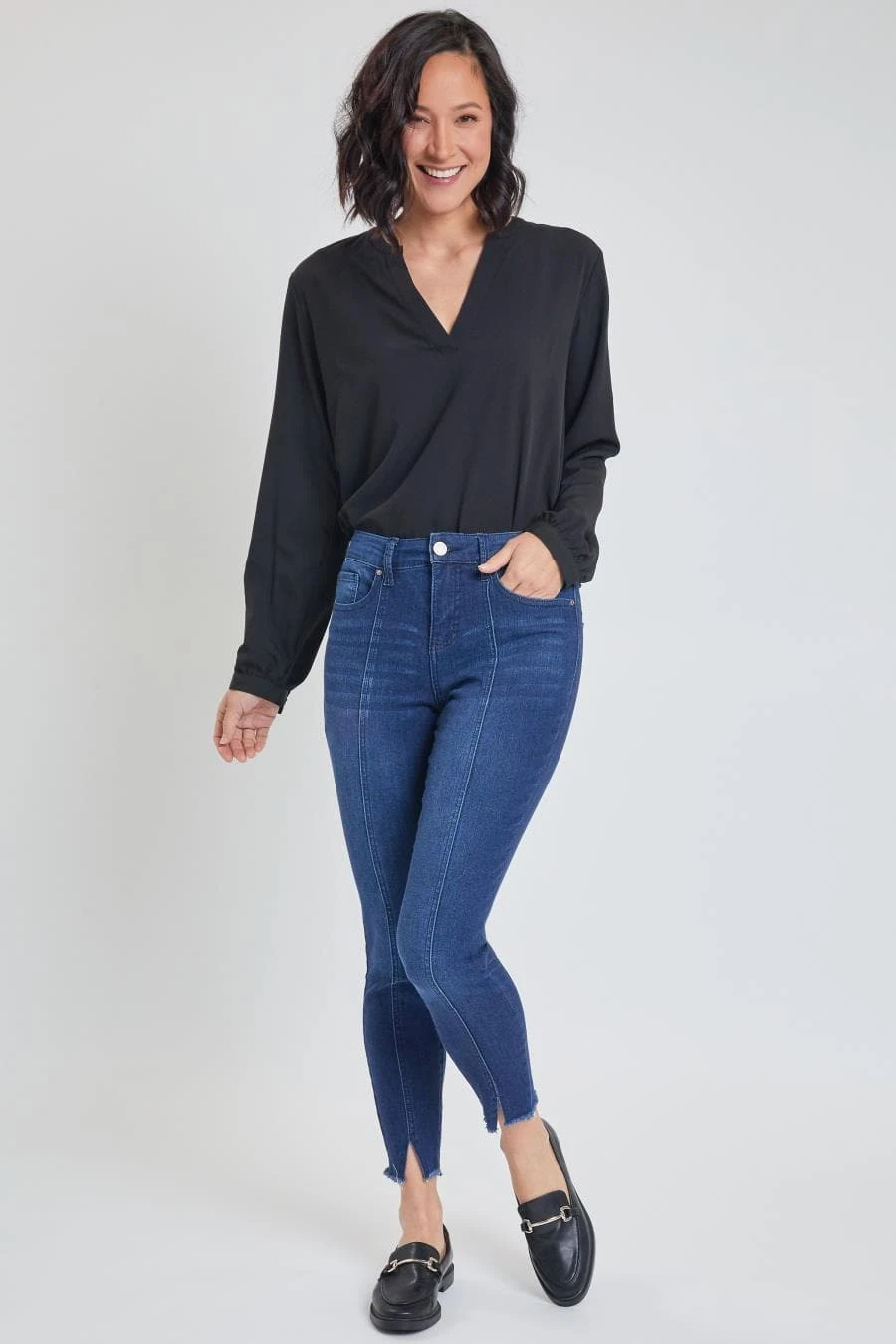 Women's High Rise Skinny Jean With Front Seam And Slit Detail Lifestyle Collection 9 Women's High Rise Skinny Jean With Front Seam And Slit Detail Lifestyle Collection - Image 7