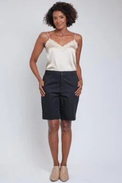 Women's Wide Leg Bermuda Shorts With Big Pockets